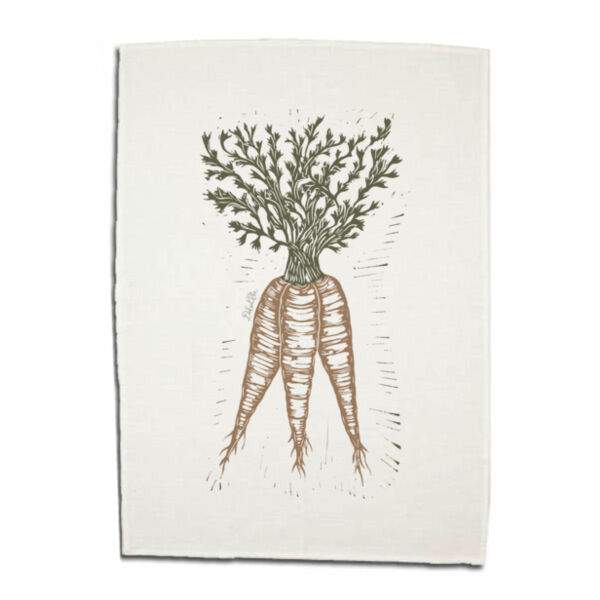 Carrots! - 75% Linen 25% Cotton Tea Towel  Thumbnail